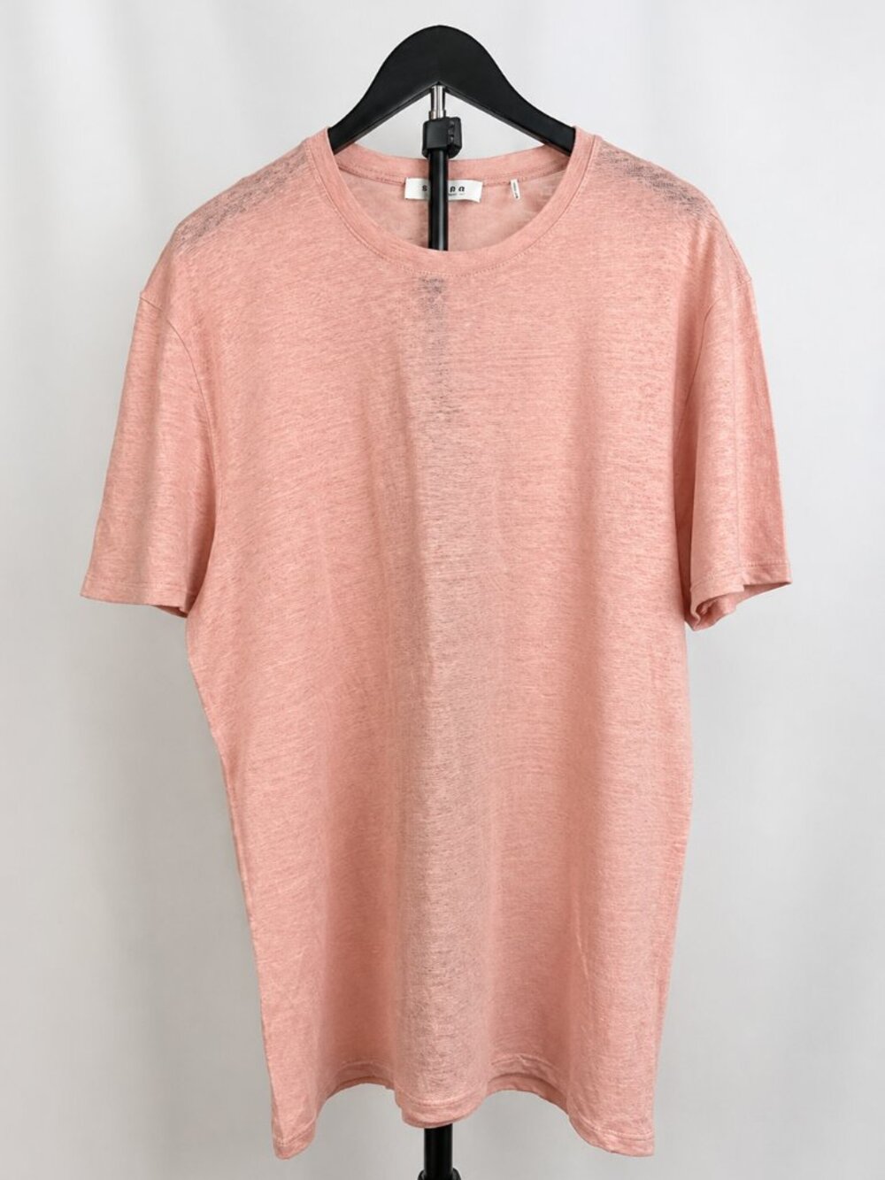 SANDRO Men's Pink Basic Crew Neck T-Shirt Size L